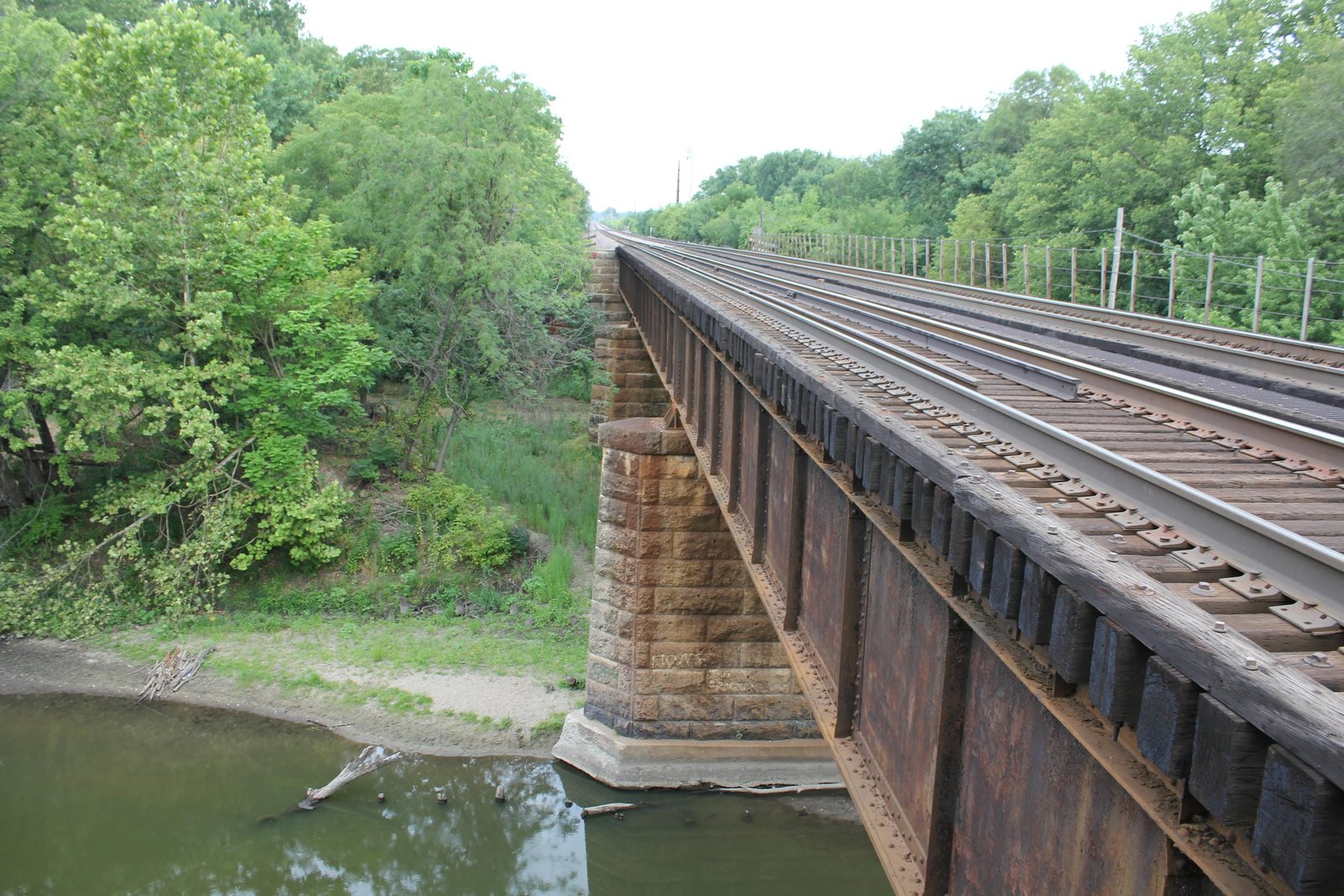 Looking west